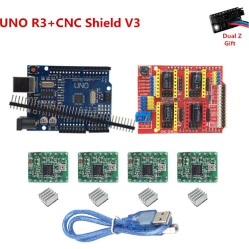 Cnc shield V3 UNO R3 expansion board GRBL 1.1 monitor A4988 cnc stepper driver diy cnc parts for Arduino laser engraving machine