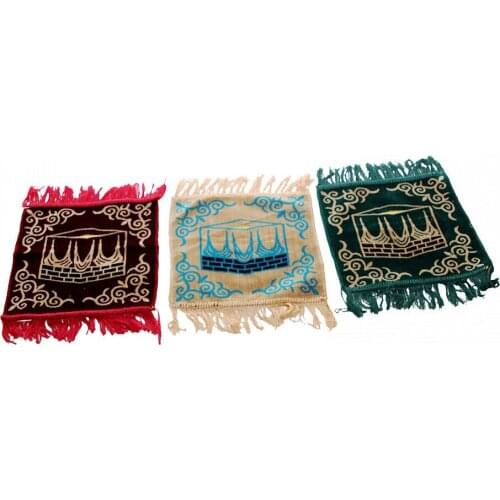 Drop Shipping 32*32cm Prayer Rug Soft Blanket Home Gift Islamic Muslim Tassel Tapestry Decoration Carpet Bedroom