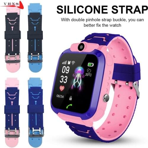 16MM Replace Smart Watch Strap for Q528 T7 Y21 Q16 Strap Child Student GPS Tracker Two-Color Silicone Wrist Belt with Connection