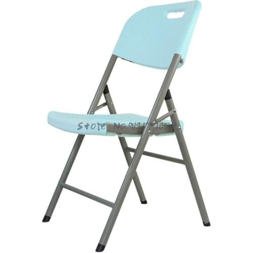 Folding Chair Household Plastic Portable Back Chair Leisure Dining Chair Simple Office Conference Computer Chair Small Stool