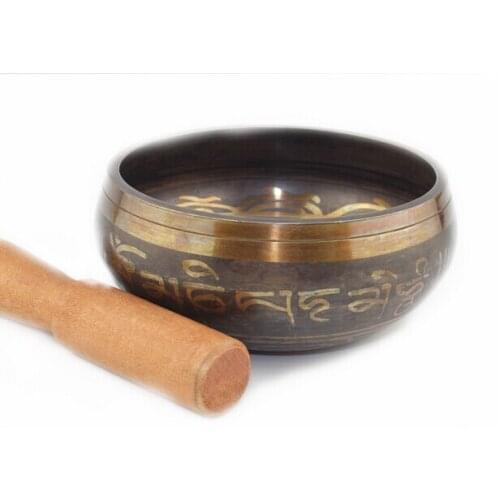 10.5cm Yoga Tibetan Singing Bowl Himalayan Hand Hammered Chakra Meditation Home Decoration Crafts Religion Belief