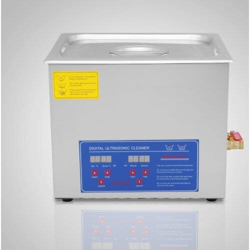 10L Powerful Stainless Steel Ultrasonic Cleaner 10L Liter 240+250W Digital Timer Heater