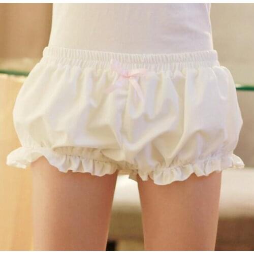 Summer Chiffon Ruffles Cute Lace Women Costume Pumpkin Shorts SWEET Lolita Bloomers PETTICOAT PETTI SHORT JKA117