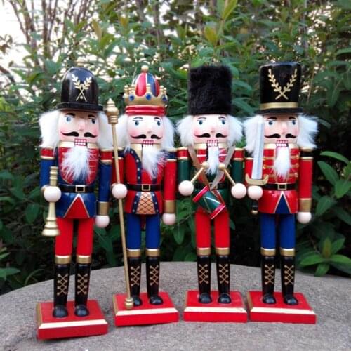 1Pcs Christmas Decorations Nutcracker Puppet Soldiers Shape Ornaments Fairy 30CM Bar Window Desktop Home Decoration Accessories