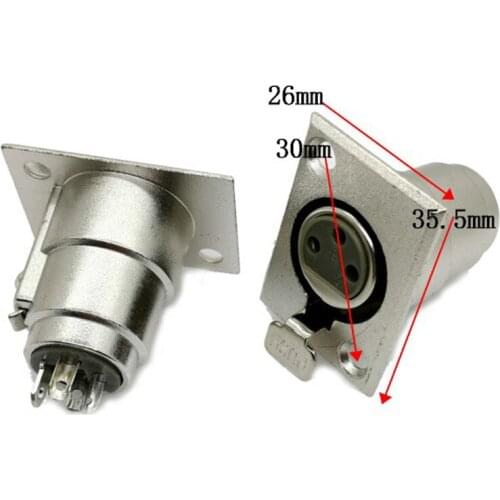 10pcs XH-2 metal 3 Pin XLR Female Jack Socket Panel Mount Connector Nickel Converter Adapter AQJG