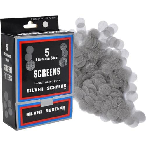 100pcs Stainless Steel gold screens Hookah Water Pipe Tobacco silver filters 20mm Thick Multifunctional smoking accessories