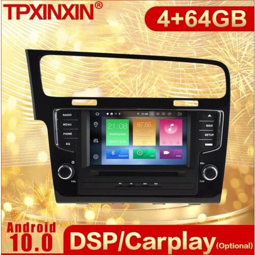 2 Din Carplay Android Radio Receiver Multimedia Stereo For VW GOLF 7 2013 2014 2015 2016 2017 2018 GPS Audio Recorder Head Unit