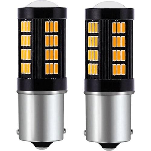 2Pcs 1156 BA15S P21W 7506 Super Bright 1200Lm 66 LED Auto Turn Signal Reverse Light Brake Bulb Fog Lamp Daytime Running Lights