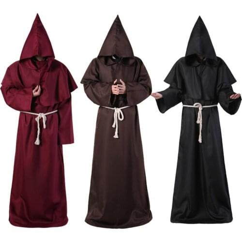 3Pcs/Set Cosplay Robe Oversized Hooded Unisex Cape Long Sleeve Cloak Floor-Length Halloween Cape Cosplay Costume Robe Halloween