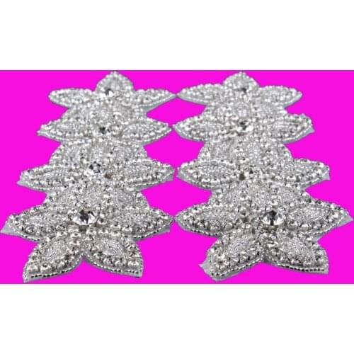 5pcs/lot) 7CM High Grade Luxury Star Rhinestone Applique Manual Flatback Crystal Button For Wedding Decoration