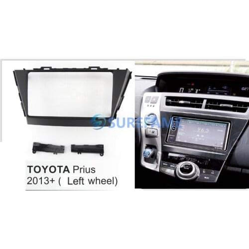 9 inch Car Fascia Radio Panel for TOYOTA PRIUS 2013+ (Left Wheel) Dash Kit Install Facia Console Bezel Adapter Plate 9inch Trim