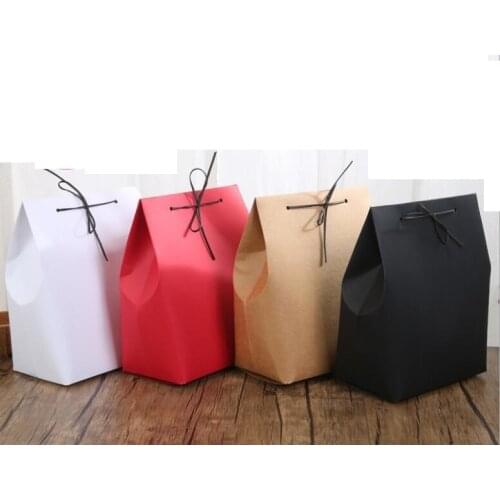 Retail Store Clothes/Hat/Scarf Box 20pcs/lot White Gift Packing Bag Birthday Party Favor White Stand Bags