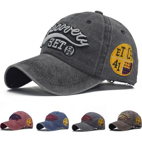100% Washed Denim Baseball cap Snapback Hats Autumn Summer Hat for Men Women Caps Casquette hats Letter Embroidery Gorras