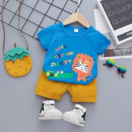 Infant Kids Tracksuits Suit Summer Baby Clothes Suit Children Boys Fashion Shirt Shorts 2Pcs/sets Toddler Casual Clothing