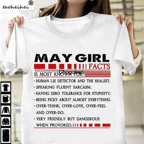 Womens May Girl Facts Birthday Gift T Shirt Birthday Month Shirt Custom Birthday Month Shirt Gift For Her Gift For Girlfriend