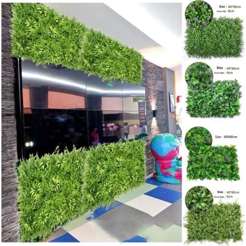 Artificial Plant Wall Lawn Plastic Home Garden Shop Shopping Center Green Moss Landscape For Home Balcony Decoration 40x60cm