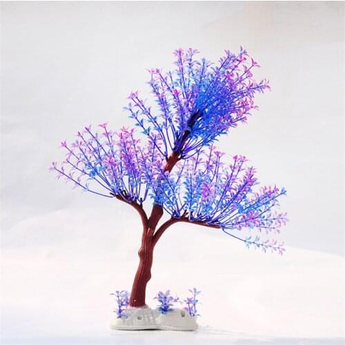 1 pcs Artificial Aquarium Plants Fish Tank Rockery Bonsai Accessories Ornament Decor