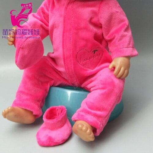 Doll Clothes for 43cm Baby Dolls Cute Cat Romper Set for 17 Inch 38cm Baby Doll Clothes Doll Winter Jacket Pants