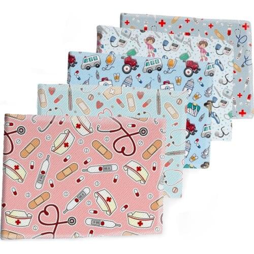 50*145CM Health Fabric Medical supplies Printed Polyester Cotton Twill Fabric Patchwor Printed