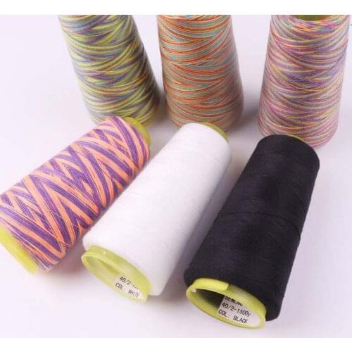 Multicolor Strong and Durable Sewing Thread Spool Industrial Polyester Sewing Thread Machine Sewing Supplies 1500Y