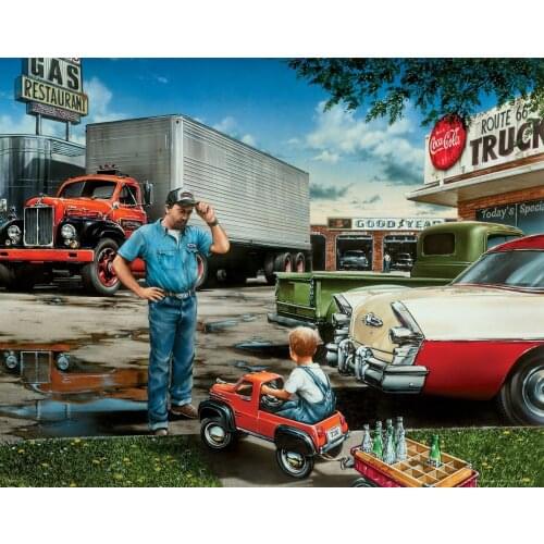 Semi Truck Driver Motivational Art Film Print Silk Poster Home Wall Decor 24x36inch