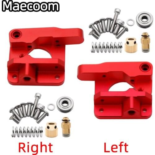MK8 MK9 Red Extruder Upgrade For 3D Printer Aluminum Block All Metal Bowden Exruder Kit Right Left Hand 1.75mm Filament CR-10