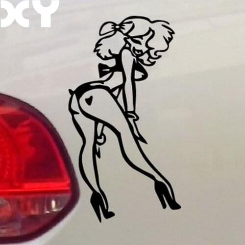 Sexy lady JDM HELLAFLUSH Vinyl Car Funny Stickers /Car Truck Vinyl Window Decal Sticker/motor bike stickers