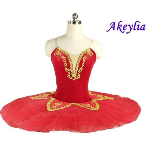 Adult Women Black Red Professional Ballet Tutu Costume Kitri Don Quixote Ballet Tutus Skirt Classical Ballerina Stage Costume