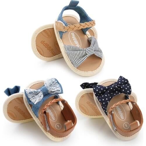 Baby Girl Sandals Summer Baby Girl Shoes Cotton Canvas Dotted Bow Baby Girl Sandals Newborn Baby Shoes Playtoday Beach Sandals
