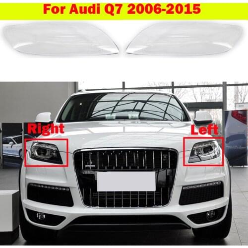 Front Car Headlight Cover Auto Headlamp Lampshade For Audi Q7 2006-2015 Lampcover Head Lamp light Covers glass Lens Shell