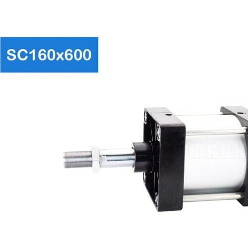 Free shipping SC160*600 Standard pneumatic cylinder aluminum bore 160mm stroke 600mm SC160x600 cylinder, Optional magnet