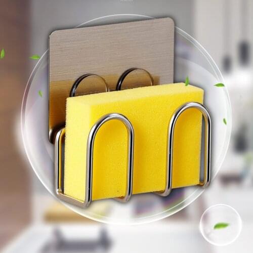 Sink Sponge Storage Rack Holder Stainless Steel Scrubbers Soap Drying Rack Scouring Pad Drainer Kitchen Organizer