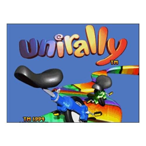 Unirally NTSC Version 16 Bit 46 Pin Big Gray Game Card For USA Game Players