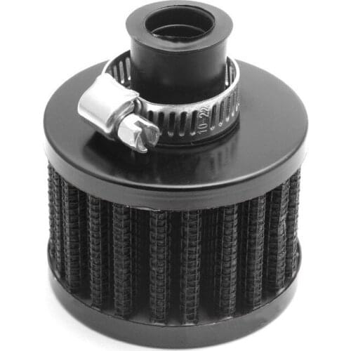 1Pc Universal 12MM Motorcycle Car Racing Air Filter Auto Air Intake Filter Cone Cold Air Filter System Turbo Vent Crankcase