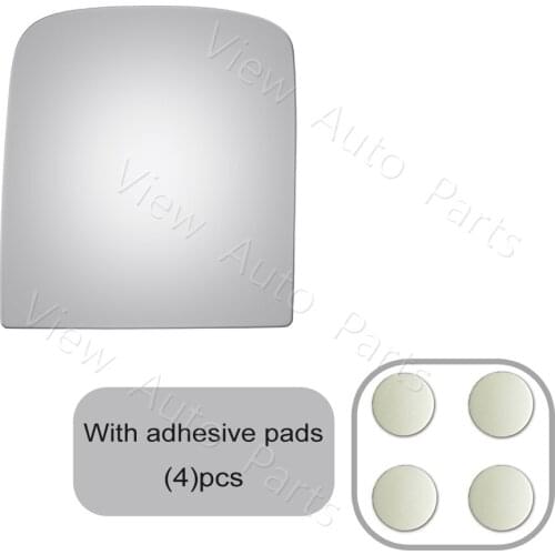 Upper Replacement Door Mirror Glass + Adhesive for 07-12 Chevy Silverado & GMC Sierra Driver Left Side