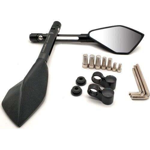 1 pair Universal 8mm 10mm CNC Aluminum Motorcycle Rearview Mirrors For Yamaha VMAX 1700 VMAX 1200 NMAX 125 Tenere 700