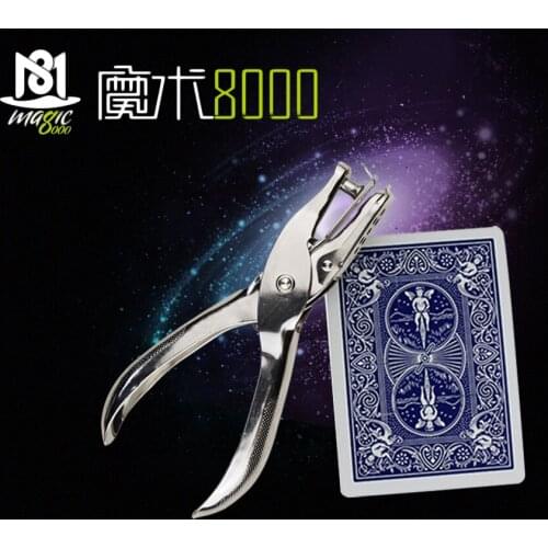 1 Pack Magic Hole Transfer On the Card Magic Tricks Close-up Playing Card Toys for Children Profesional Magic Props