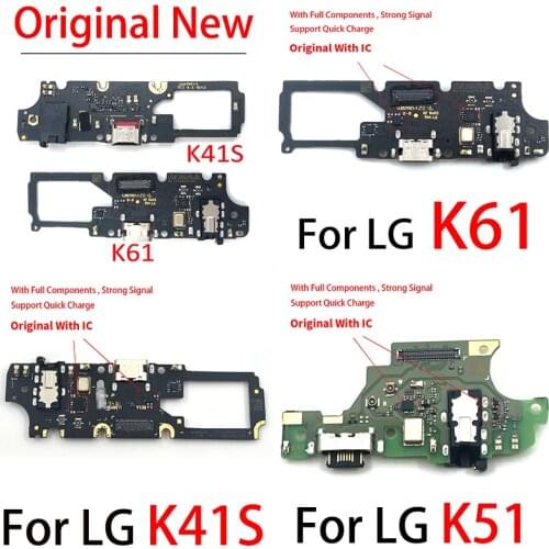 10PCS 100% Original New For LG K51 K51S K61 K41S K8 Plus K22 USB Charging Port Dock Connector Board Flex Cable With Microphone
