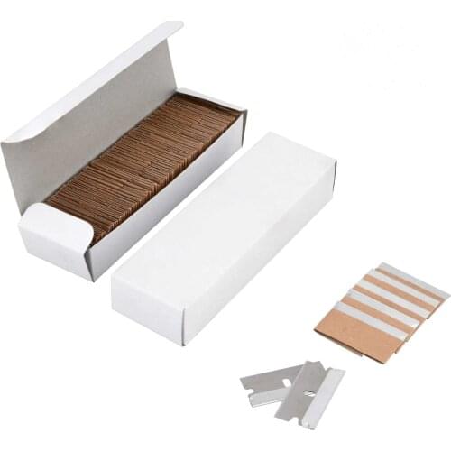 50pcs 100pcs Razor Blade Scraper Metal Glass Glue Cleaner Remover Knife Replacement Carbon Steel Blade Car Tinting Tool