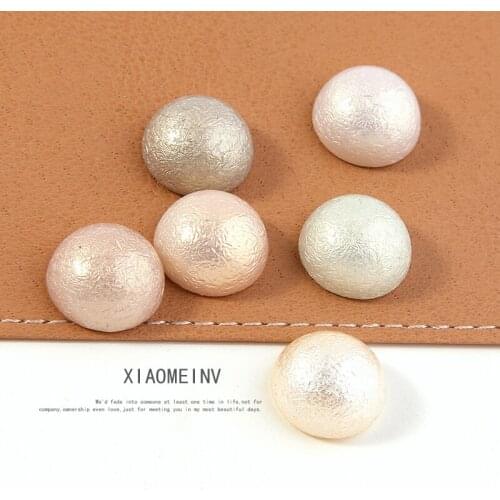 6pc Korean Classic Resin Wrinkles Beaded semi-circular Single Hole Patch Drop Earrings For Women Jewelry Accessories Ear Materia