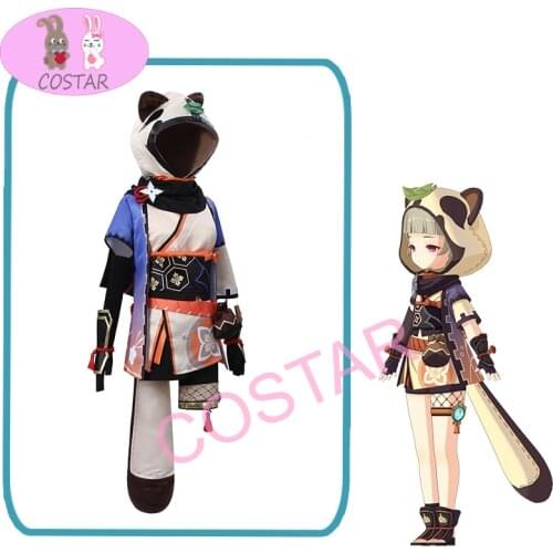 Anime! Genshin Impact Sayu Game Suit Lovely Elegant Uniform Cosplay Costume Halloween Party Role Play Outfit For Women 2021 NEW