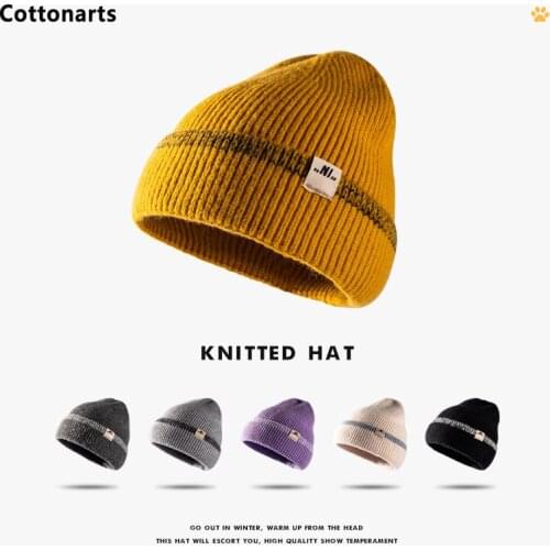 Letters Balaclava Beanie Hat Warm Wool Knit Beanies for Women Fashion Cuff Beanie Watch Cap for Men Bonnet Casual Cap Wholesale