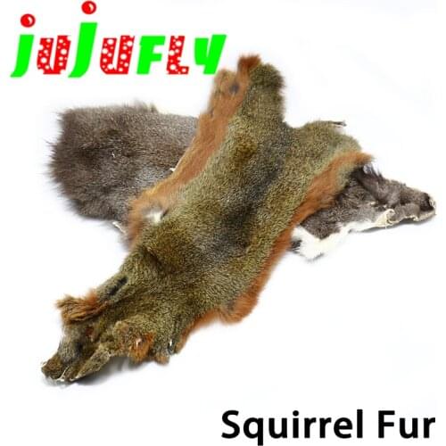 Bigger size whole pine squirrel furs natural tanned or grey color nymph dubbing squirrel zonker strips fly tying materia