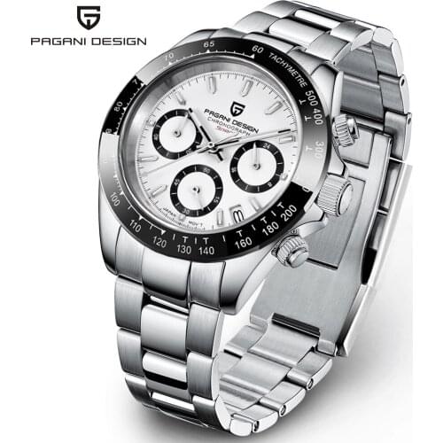 2021 New PAGANI DESIGN Top 40mm Mens Sports Quartz Watches Sapphire Stainless Steel Waterproof Chronograph Luxury Reloj Hombre