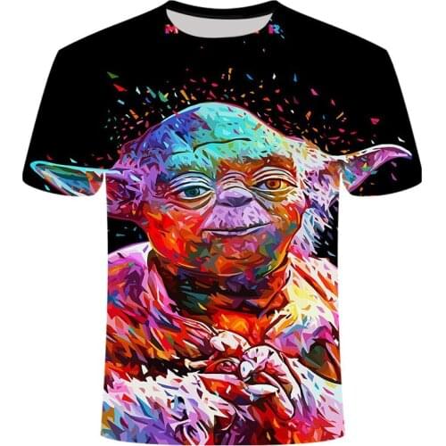Disney Marvel t shirt Star Wars Boys Oversized TShirts Summer Kids Tee Yoda Short Sleeve Round Neck Tops Streetwear Baby Clothes