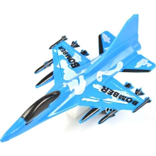 Inertial pull back small airplane model puzzle early education children children creative airplane die-casting toy education