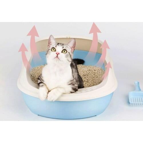 Pet Toilet Bedpan Anti Splash Cats Litter Box Dog Tray With Scoop Kitten Dog Clean Toilet Home Plastic Box Pet Supplies