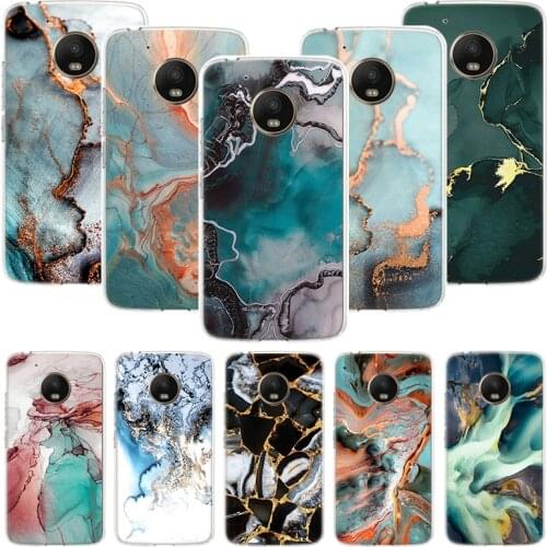 Fashion Geometric Marble Phone Case For Motorola Moto G9 G8 G7 G6 G5 E6 E5 E4 Plus Play Power One Action Macro Coque Cover Capa