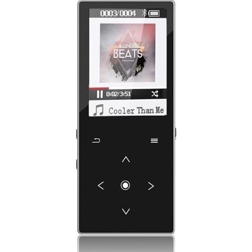 MP3 Player Bluetooth with Speaker 16GB Lossless Sound Music Player FM Radio E-Book Audio Play Metal Touch Screen C9