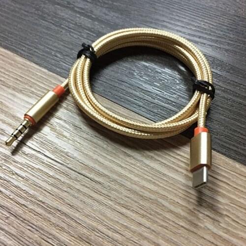 USB Type C to 3.5mm Audio Aux Jack Adapter USB C Male to 3.5mm Male Extension Headphone Audio Stereo Cord Adapter Cable